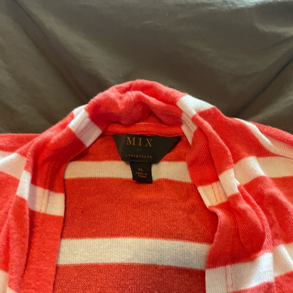 Coral striped cardigan - Picture 2 of 3